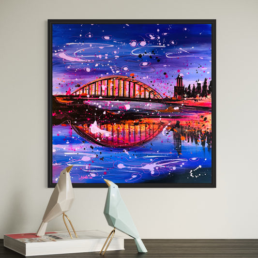 Bridge of reflections - John Frost brug, Arnhem 25 x 25 Art Print