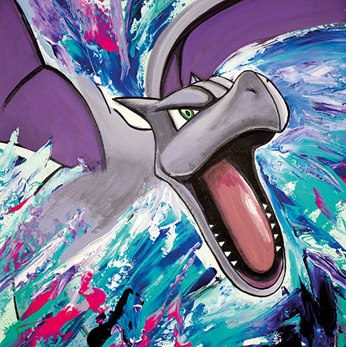 Art print ‘Aerodactyl' 50 x 50 cm