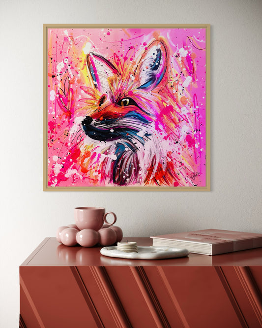 'la Fox' 50 x 50 acryl on wood