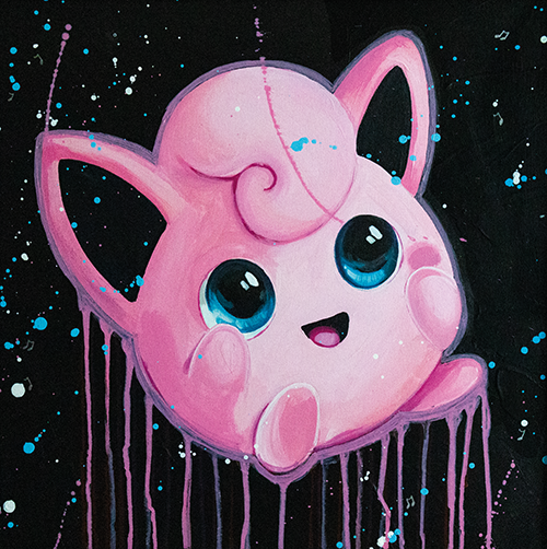 Art print 'Jigglypuff' 50 x 50 cm